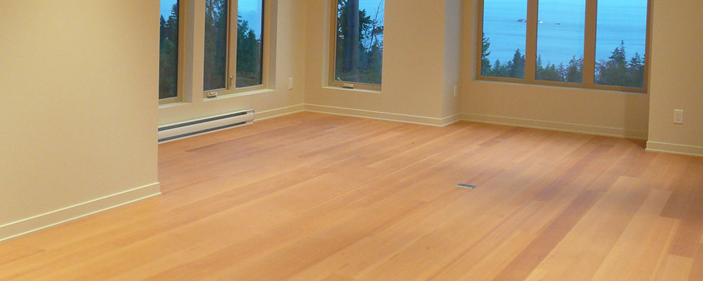 Long length hardwood fir floors installed